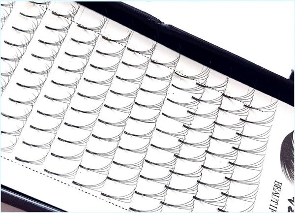 

Новый 4D Русский объем ресницы расширение длинный стебель предварительно сделанн