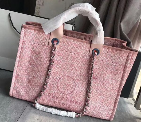

Dhl 5a a66942 38cm maxi hopping bag lamb kin leather gold ilver tone metal hardware come with du t bag box