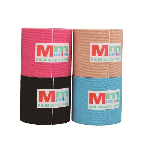 

mk6-3meter 5cm * 3meter kinesiology tape cotton elastic adhesive sport muscle tape roll care waist bandage support without box, Black;gray