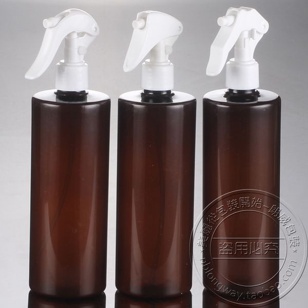 

wholesale- large capacity brown cosmetic spray bottle, plastic 500ml bottle with trigger spray