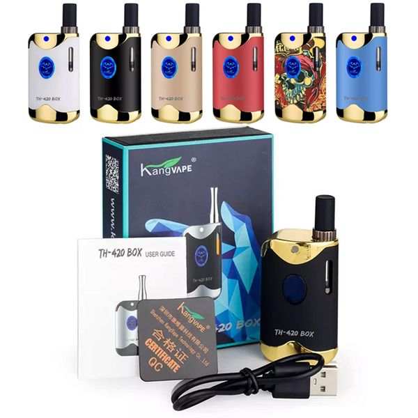 

Оригинальный Kangvape TH-420 II картридж испарители Vape Pen VV TH420 2 стартовый комплект 650mAh аккумулятор Box Mod 0.5 мл 92a3 толстые масляные форсунки бак