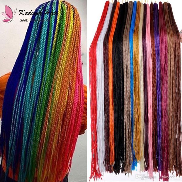3x Box Braids Micro Tiny Small Twist Zizi Braiding Hair Extensions