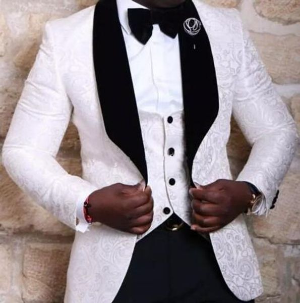 

new groom tuxedos groomsmen red white black shawl lapel man suit wedding men's blazer suits custom made (jacket+pants+tie+vest), Black;gray