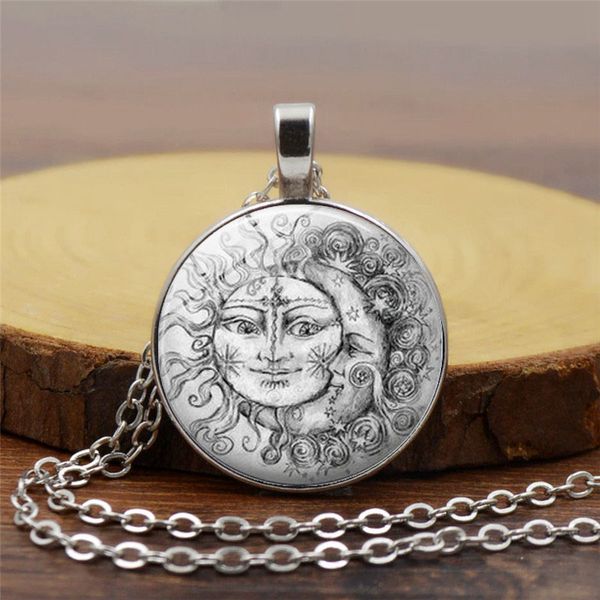 

new fashion vintage triple moon goddess tree of life pendant necklace wiccan pentagram supernatural amulet jewelry gift, Silver