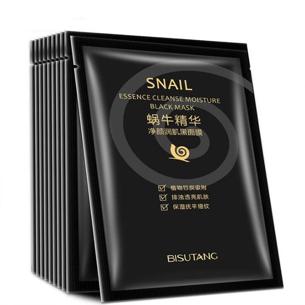 Bisutang Уход за кожей Snail Essence Cleanse влаги Черная маска 25g