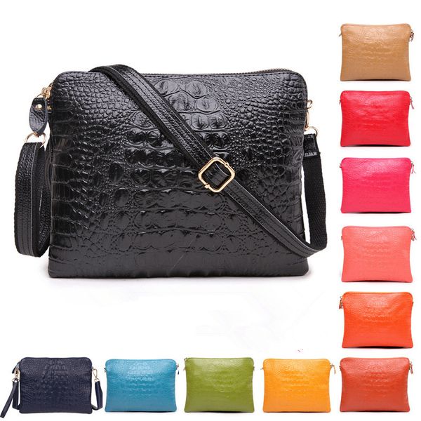 

vintage crocodile ladies leather bags lux split cowhide tablet clutch bag female crossbody shoulder designer handbags girl