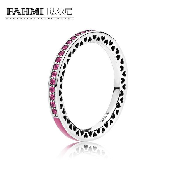 

fahmi 100% стерлингового серебра 925 пробы 1: 1 оригинальный подлинный шарм 191011ncc темперамент мода гламур ретро кольцо свадебные женщины, Slivery;golden