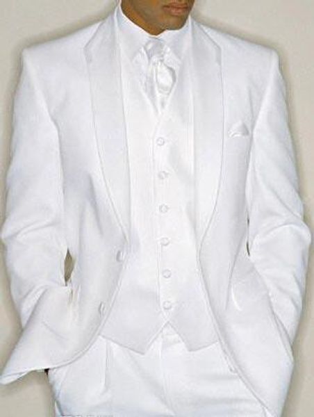

cool groom wear white two buttons groomsmen shawl lapel groom tuxedos men suits wedding/prom/dinner man blazer(jacket+pants+tie+vest), Black;gray