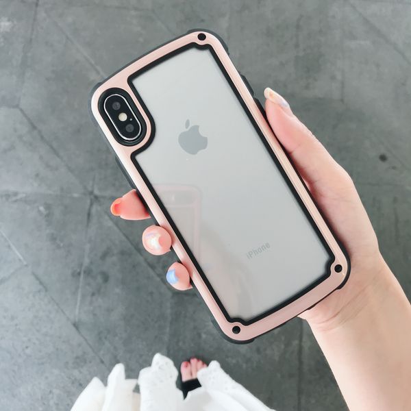 

exquisite for iphone 7 suitcase luxury baking finished jelly tpu frame acrylic rear phone case hybrid cellphone cover