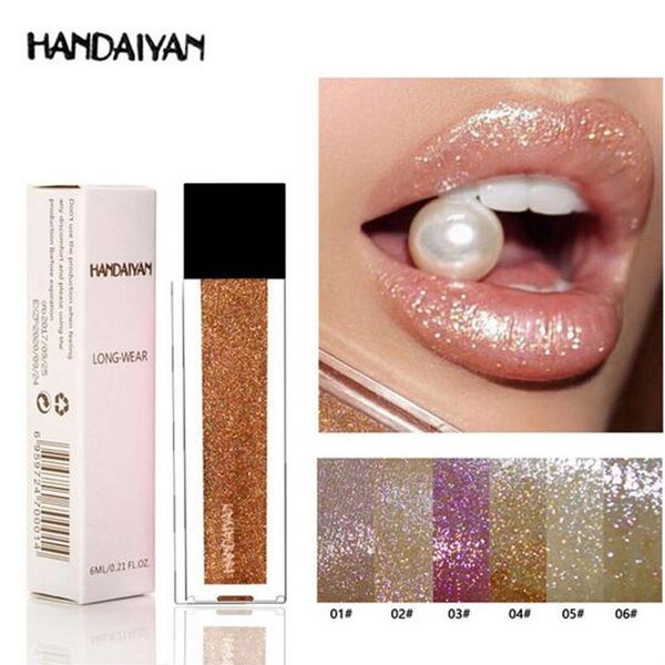 Rossetto opaco liquido di marca HANDAIYAN Labbra opache Lucido Rossetto glitterato impermeabile Può usare in combinazione rossetto Lucidalabbra Cosmetici