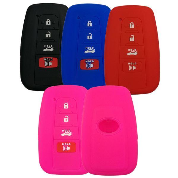 

4 кнопки резиновые брелок крышка протектор чехол Куртка для Toyota Camry 2018 2017 Prius диста