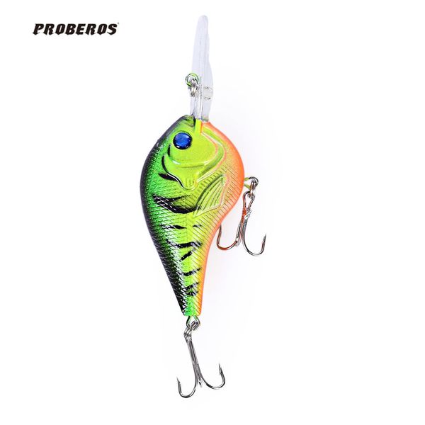 PROBEROS Angelköder in harter Fischform, 9,5 cm, für Outdoor-Aktivitäten, Köder, bunte Angelausrüstung, Haken aus Edelstahl