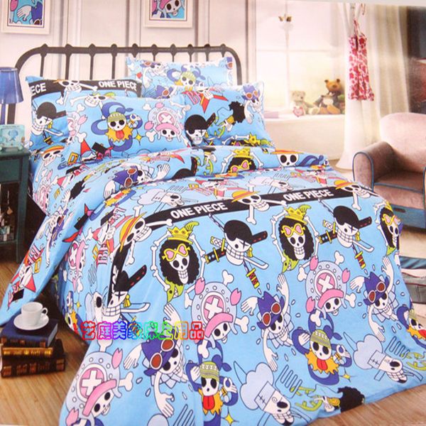 New 100 Cotton Twin Full Queen Size Anime One Piece Bedding Set 3