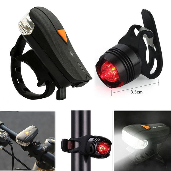 

jessica's store usb rechargeable led bike light bicycle front head lamp safety tail rear lamp
