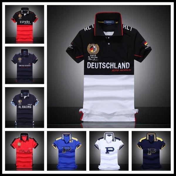 

2018 Poloshirt Твердая рубашка поло Мужчины Роскошные рубашки поло с длинными рукавами