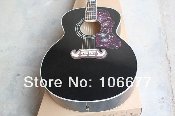

factory guitar g sj200 rosewood fretboard black acoustic guitar natural color