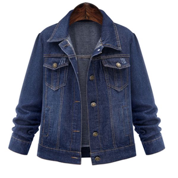 

xl 2xl,3xl, 4xl 5xl oversized denim jackets 2018 autumn long sleeve blue jeans jacket womens (b2281, Black;brown