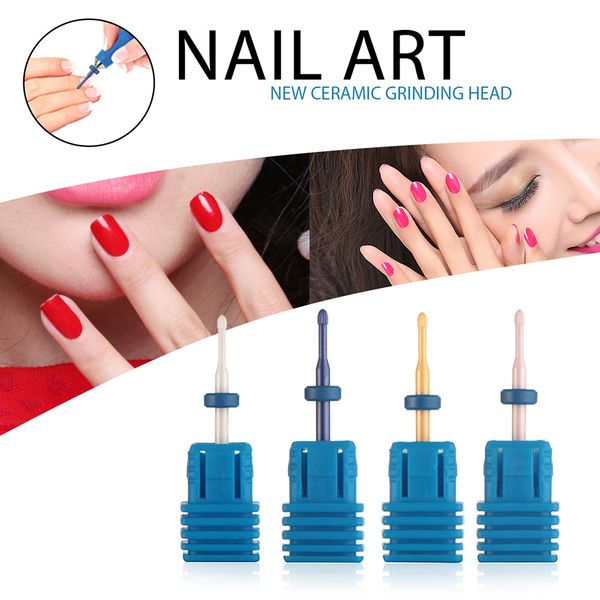 

1pc ceramic nail file drill bit tools for nail art machine grinding stone head