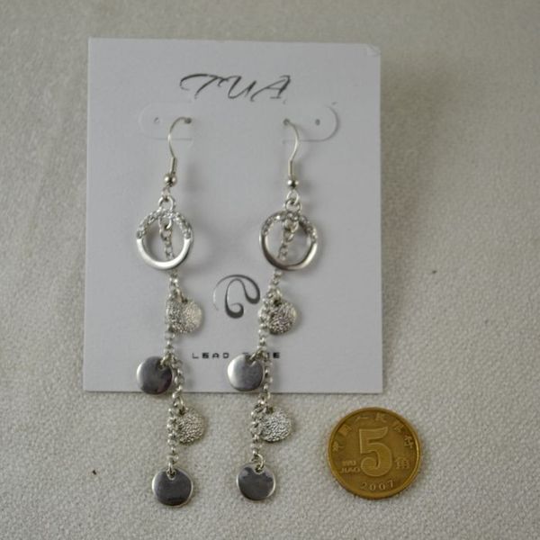 

fashion jewelry sliver color tassel dangle earrings, Silver