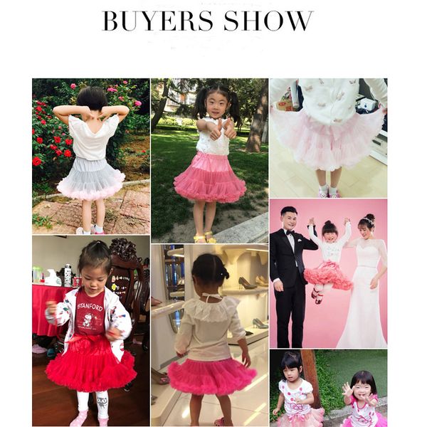 

7 color kids clothes girls half body skirts fashion dance skirts net yarn stitching skirt for kids baby girls clothing