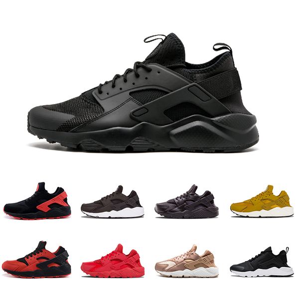 

2018 new huarache 1.0 4.0 triple white black men women sports sneakers zapatillas deportivas sport huaraches shoes trainers size 36-45