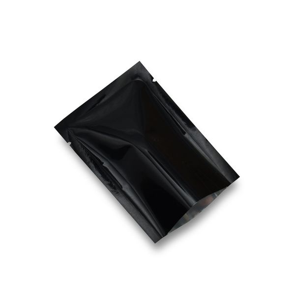 

7x10cm черный с открытым верхом майлар пакет сумки 200 шт. / лот термосвариваемые алюминиевой фольги мешок для хранения продуктов питания ко