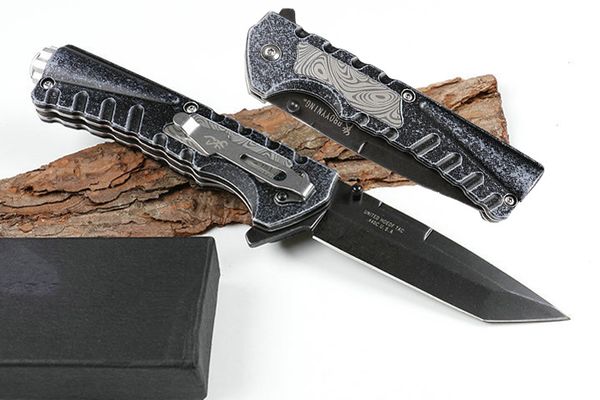 

Browning Tactical Rescue Assisted Fast-Open 440C Blade Folding Pocket Knife With Compass Outdoors Hunting Camping Gear Survival Knife P47Q