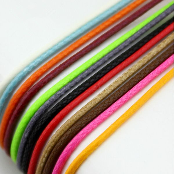 

1mm 1.5mm 2mm 3mm mixed colors korea wax rope cord string thread for diy jewelry necklace bracelet making cd01a, Black;white