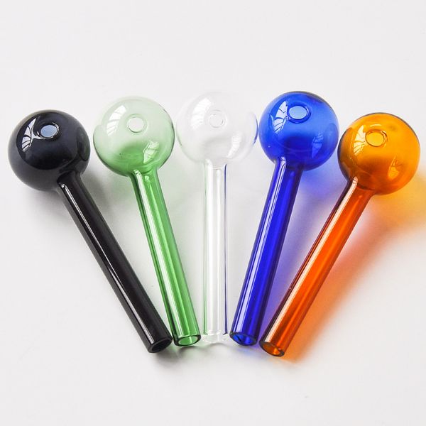 Tubo de vidro colorido para queimador de óleo, grande tubo de vidro, tubo de óleo para unhas, acessórios para fumar