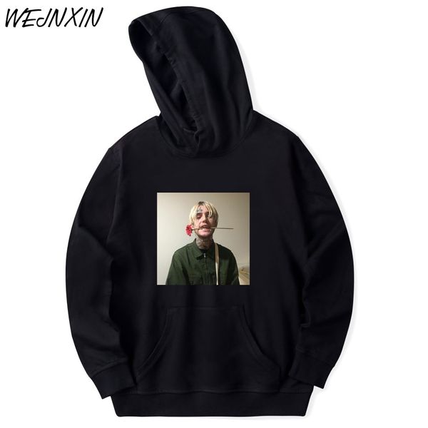 

2018 lil peep hoodies men casual cotton fleece hoodie harajuku hip hop rapper lil peep streetwear sweatshirts sudaderas, Black