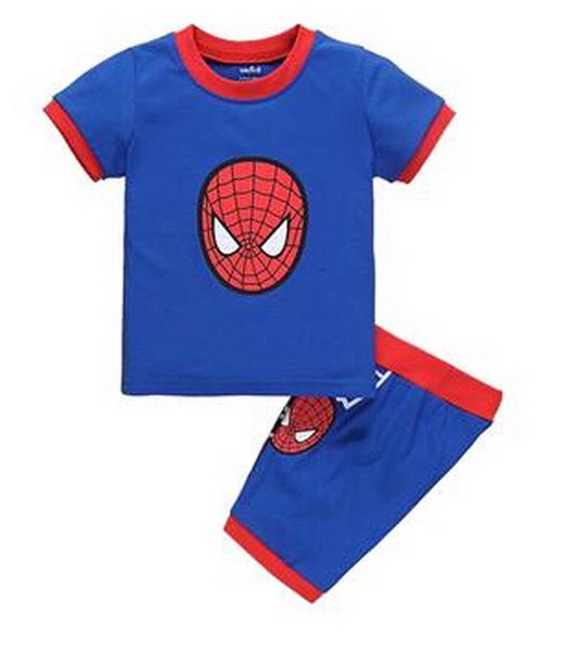 

бесплатная доставка лето baby sleep носит костюмы мальчики пижамы дети пижамы девушки мультфильм с коротким рукавом пижамы yw448, Blue;red