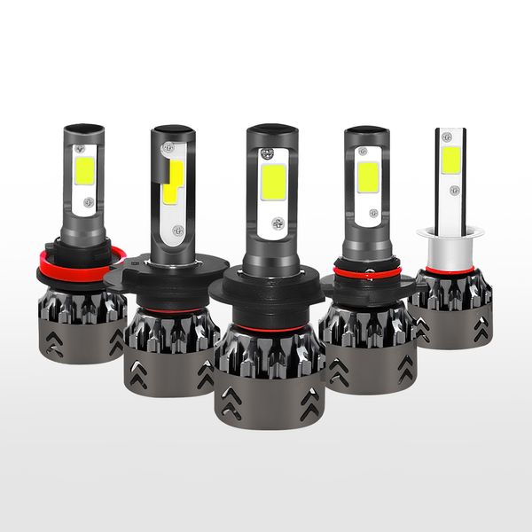 

pampsee 1pair mini led 9-36v 60w 6000k h7 h4 car lights 6000lm h1 h11 9005 9006 cob chips headlight bulbs spot fog light