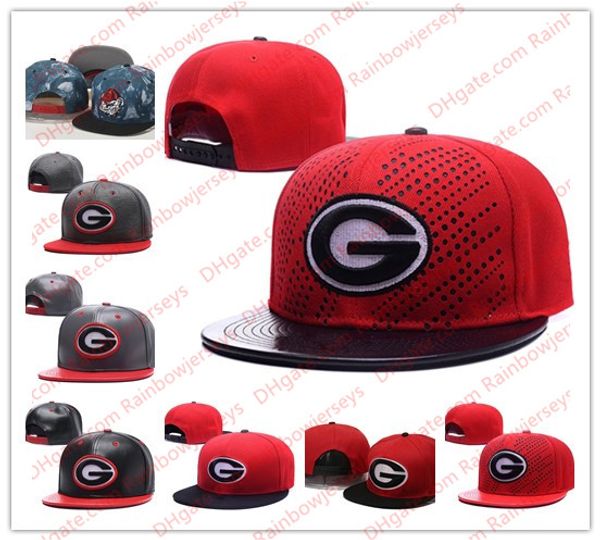 

NCAA Georgia Bulldogs Snapback Caps Black Gray 2018 New College Adjustable Hats All University Snapback Caps Mix Match One Sze for All