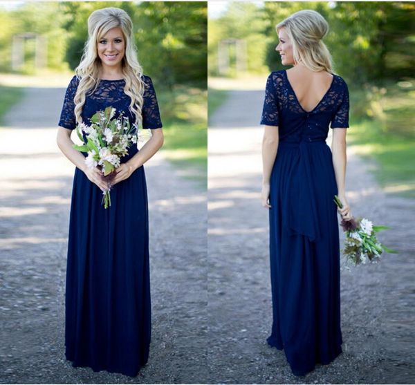 navy blue country bridesmaid dresses