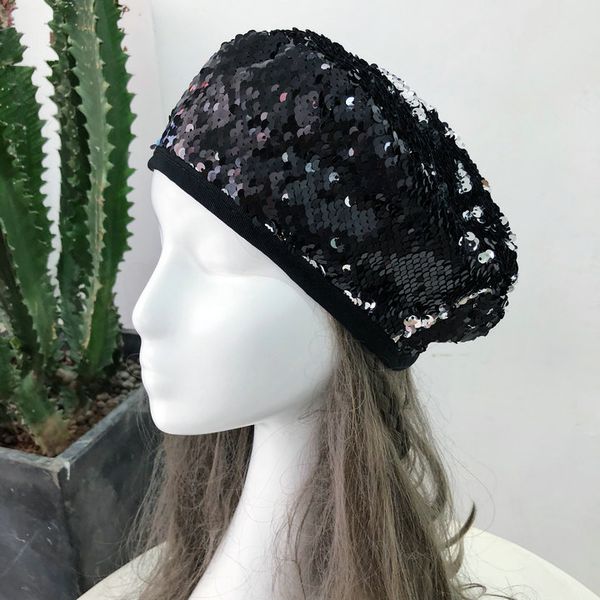 

axi01808 красивые блестки ужин дата мода леди берета кепка женщины досуг шляпа, Blue;gray