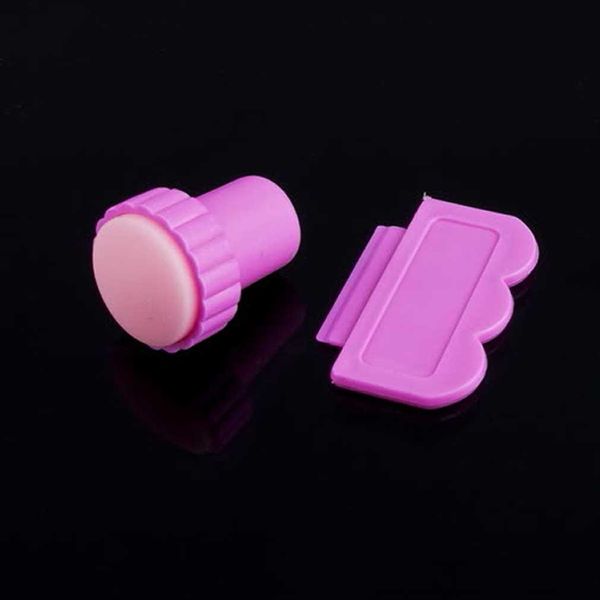 

nail art image stamp stamping plates manicure set for diy +1 stamper + 1 scraper nail stamp kit no1, White