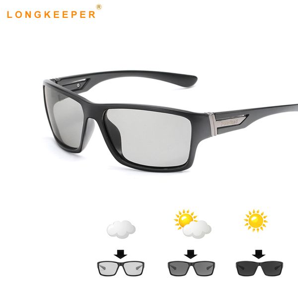 

driving pchromic sunglasses men polarized driving chameleon anti-glare fishing uv400 sun glasses for men, White;black