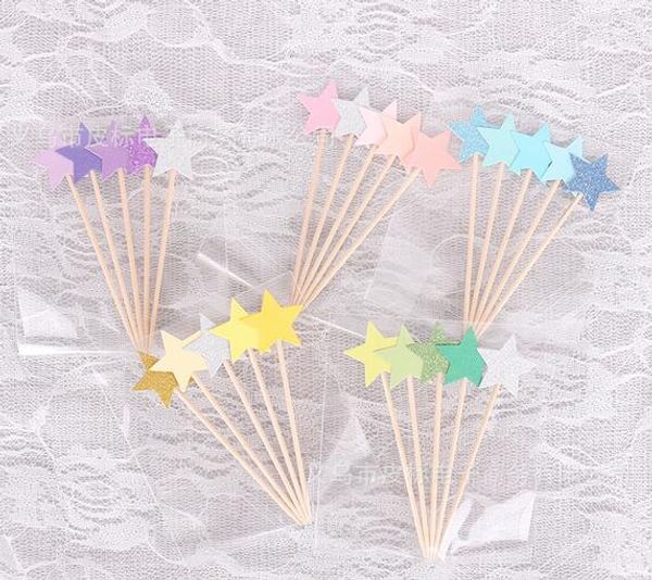 

кекс ботворезы золотой цвет смешивания звезда бумаги торт ботворезы дети выступает украшения для свадьбы baby shower