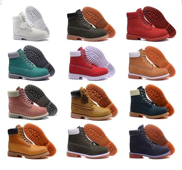 

2018 Топ AAA Качество Мужская лодыжка Базовая контрастная воротник Boot 10061 Мужчины Женщины Неподдельная кожа Водонепроницаемые наружные теплые снежные сапоги Мартин Сапоги