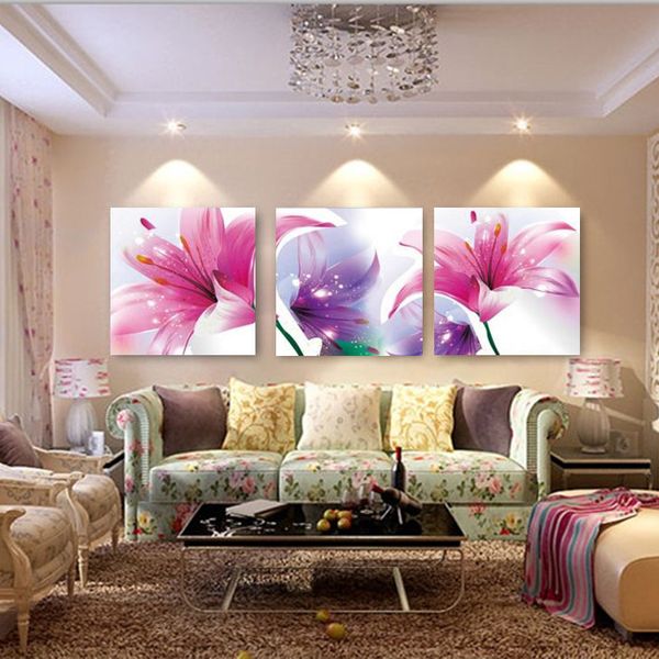 

pictures modern abstract lily canvas painting on the wall art cuadros picture home decor for living room and bedroom 3p no frame
