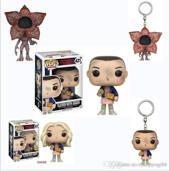 

t06 funko pocket pop keychain baby groot, stranger things 5pcs alots gift wholesales