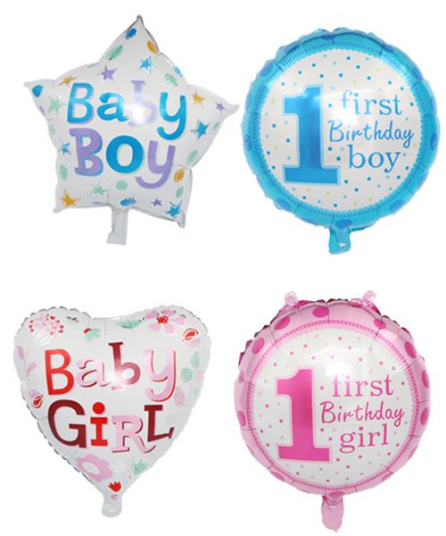 18inch Baby Girl Boy Birthday Balloons Party Decoration For 1