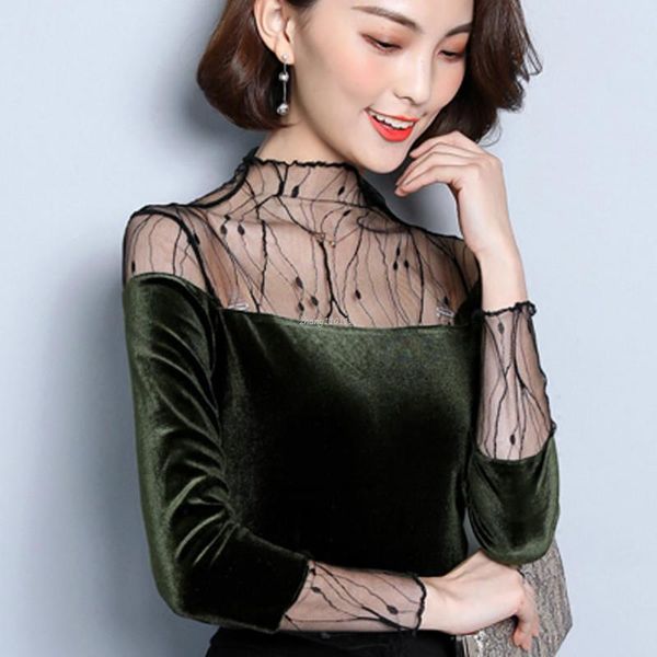 blusas de terciopelo 2018