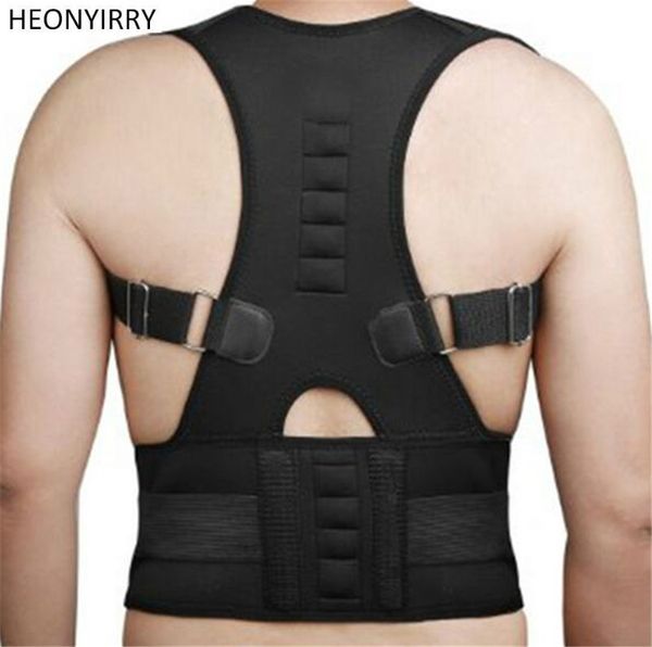 

adjustable magnet posture corrector back corset belt straightener brace shoulder corrector de postura braces supports