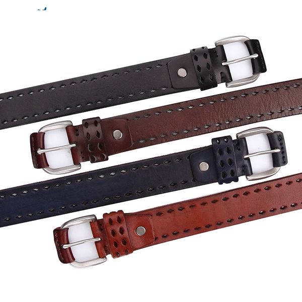 

men's belt leather belt men male genuine leather strap luxury pin buckle casual men's cummerbunds ceinture homme, Black;brown