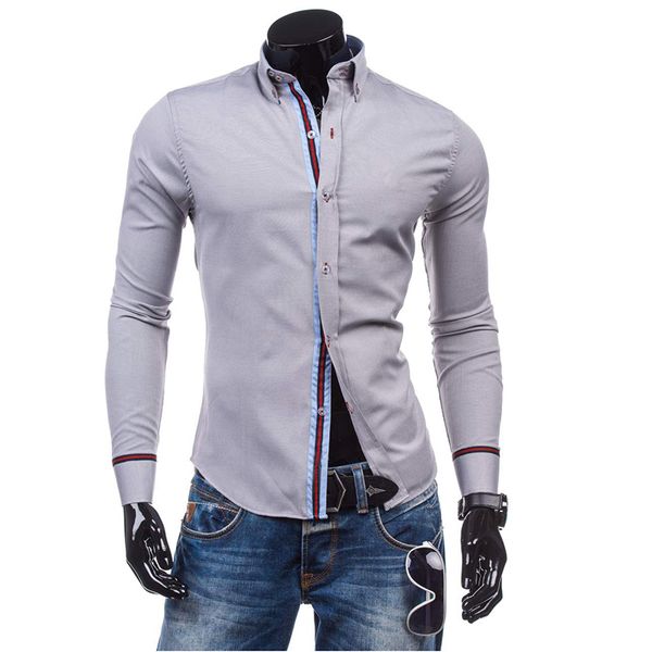 

men shirt 2018 spring new brand business men's slim fit dress shirt male long sleeves casual camisa masculina, White;black