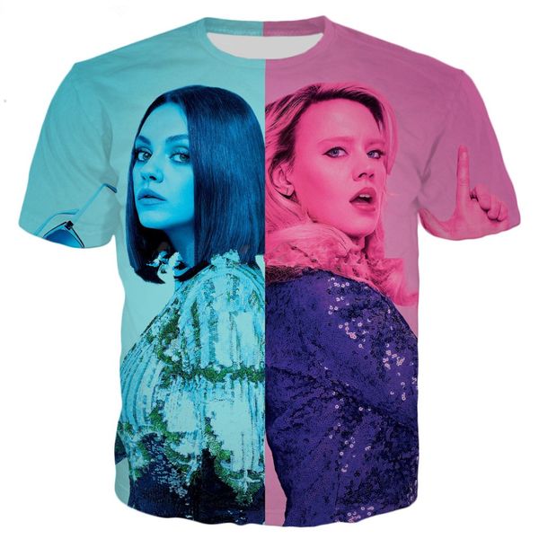 

новые моды фильм характер одри и морган футболка смешно 3d печати женщины / мужчины с коротким рукавом лето мужская футболка повседневная то, White;black