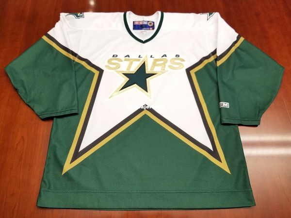 

custom dallas stars vintage ccm hockey jersey white mens retro jerseys, Black;red