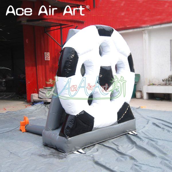 

inflatable football hoop carnival game/inflatable football shoot out with 5 holes for outdoor entertainment game with 5 balls