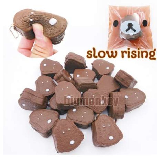 NUOVO 40 pz/lotto, 5 CM PU corful Kawaii Mini Cioccolato cartone animato biscotto per cani Squishy fascino del telefono cellulare